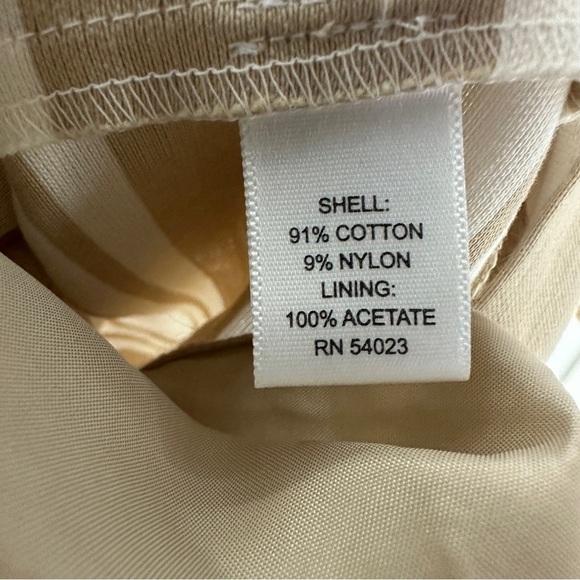 Banana Republic Striped Sleeveless Dress Size 4 White Beige - Picture 5 of 12